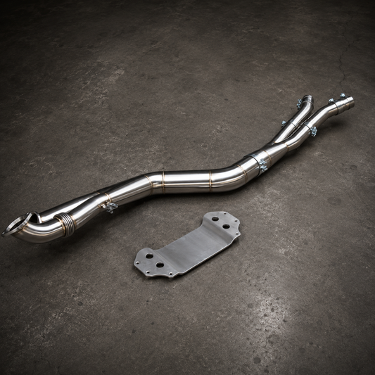 VTK Stainless Steel 4.5" Single Mid Pipe BMW G87 M2, G80 M3, G82/G83 M4