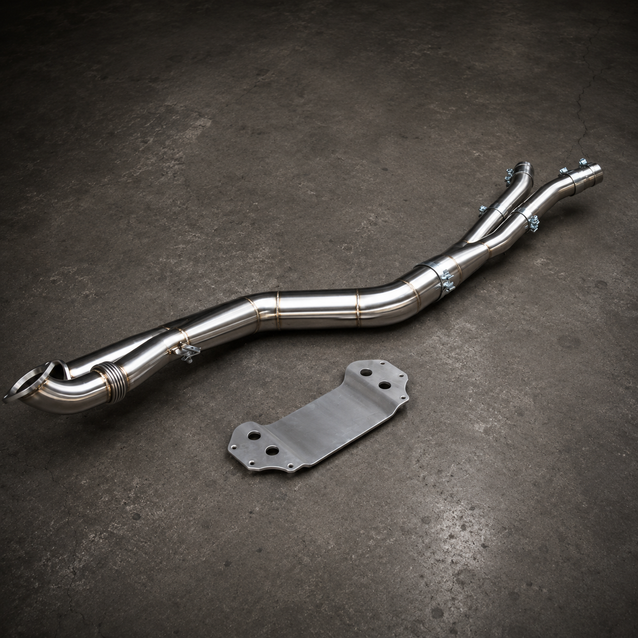 VTK Stainless Steel 4.5" Single Mid Pipe BMW G87 M2, G80 M3, G82/G83 M4
